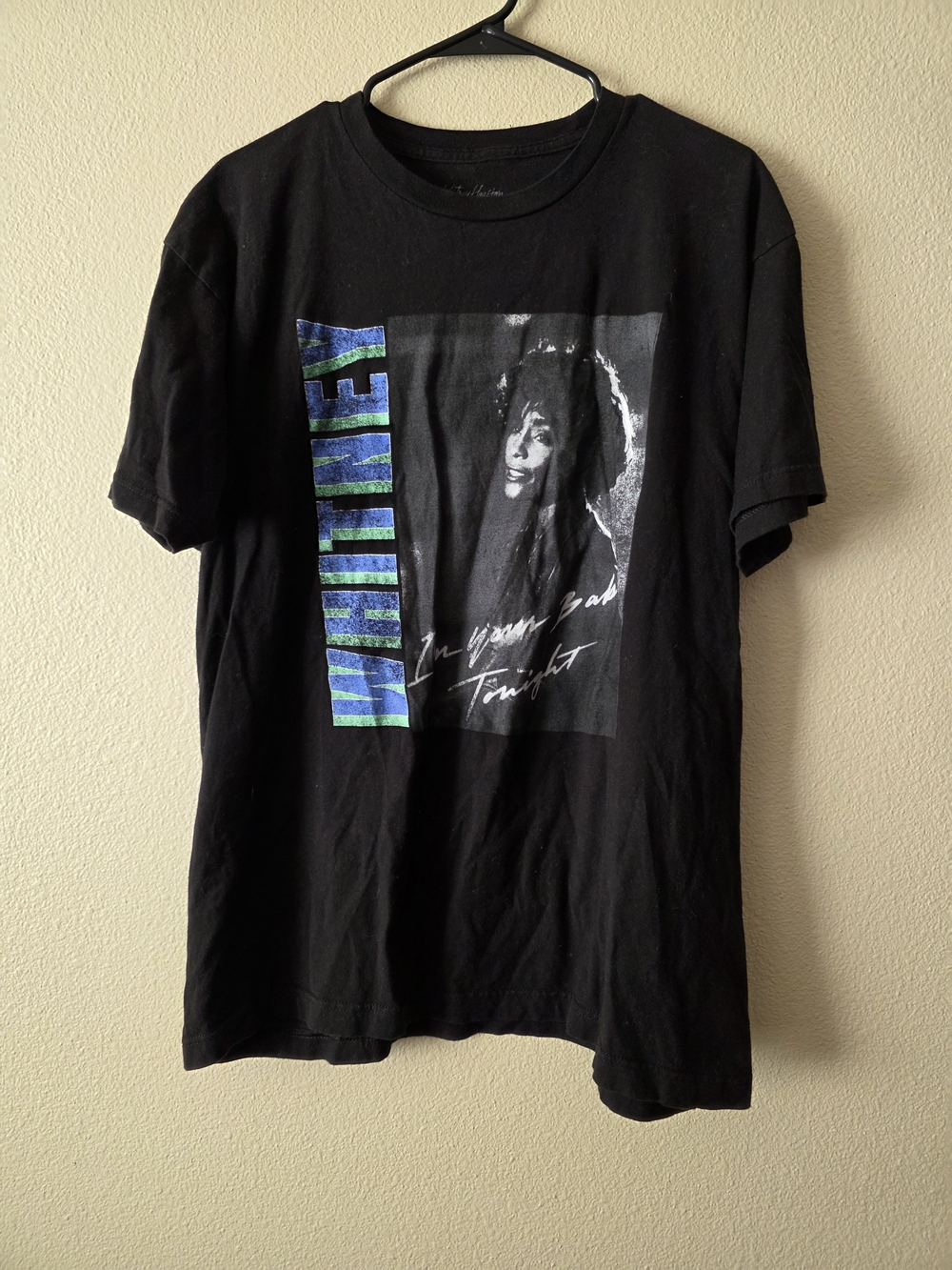 Whitney Houston I’m Your Baby Tonight Graphic T-Shirt Black XL Music Tee